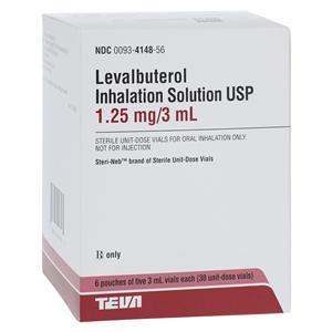 Levalbuterol Inhalation Solution 1.25mg/3mL Vial 3mL 30/Package