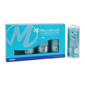 Microbrush Bendable Micro Applicator Ultra Fine Teal 400/Pk