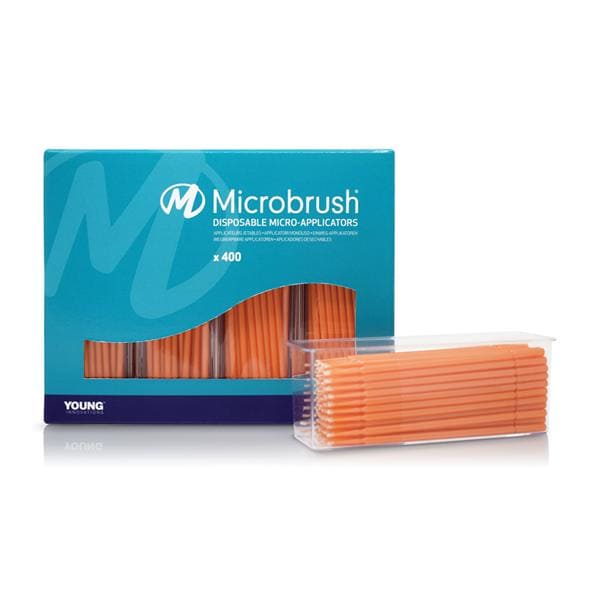 Microbrush Plus Bendable Micro Applicator Ultra Fine Orange 400/Pk