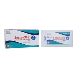 Secure Strip Wound Closure Strip Non-Woven 1/2x4" Porous White 50/Bx