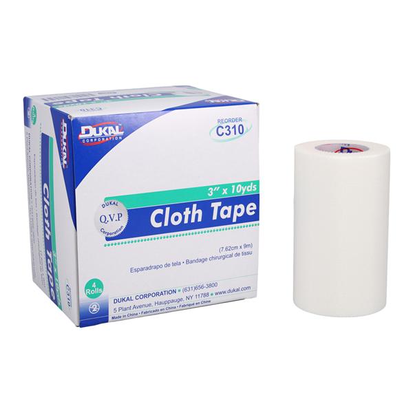 Surgical Tape Cloth 3"x10yds White Non-Sterile 4/Bx