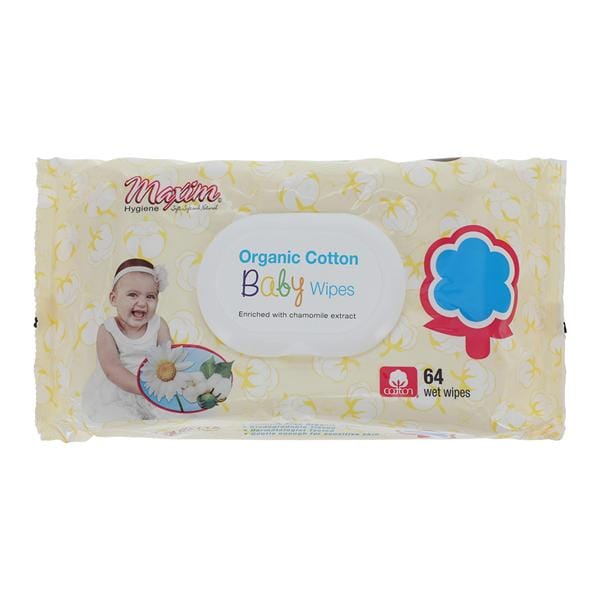 Maxim Baby Wipes Unisex White 64/Pk, 12 PK/CA