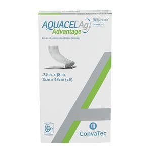 Aquacel Ag Advantage Hydrofiber Wound Dressing 18x0.75" Sterile Ribbon NAdh