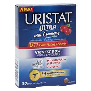 Uristat Ultra w/Cranberry Tablets 30/Bx, 12 BX/CA