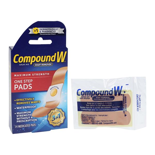 Compound W Wart Remover Pads 14/Bx, 12 BX/CA