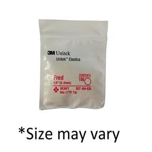 People Pack Intraoral Elastics 0.25 in (6.4 mm) Red Latex 6 oz Heavy 3000/Ca