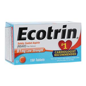 Ecotrin Tablets 81mg Low Dose 150/Bt, 36 BT/CA