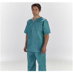 Patient Scrub Set _ Teal / White Large Non Woven Disposable 20/Ca