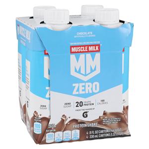 Muscle Milk Protein Shake 100 Calorie Chocolate 11oz Bottle 12/Ca
