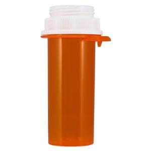 Push Tab Vial 13 Dram Amber/White Disposable 200/Ca