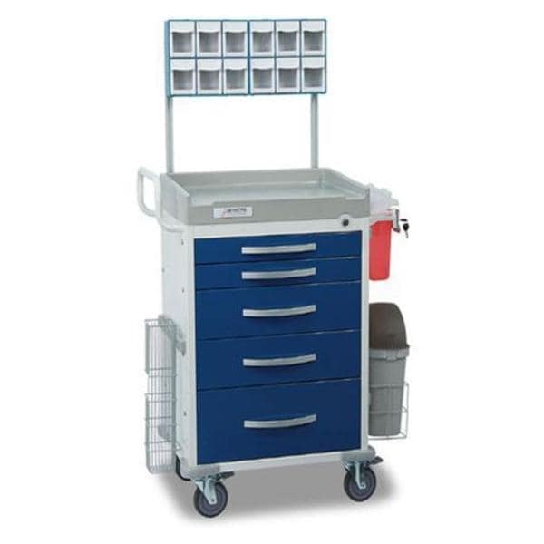 Rescue Series Anesthesia Cart 27.8x21.3x41.8" (4) 5" Caster (6) Drawer Key Lock