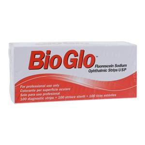 BioGlo Fluorescein Sodium Ophthalmic Strip 1mg Box 100/Package
