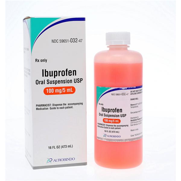 Ibuprofen Oral Suspension 100mg/5mL Berry Bottle 473mL Each