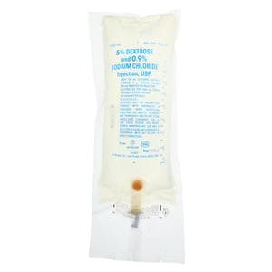 IV Solution Dextrose 5%/Sodium Chloride 0.9% 1000mL Bag DEHP Not...