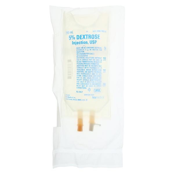 Injectable Solution Dextrose 5% 250mL Bag DEHP 24/Case