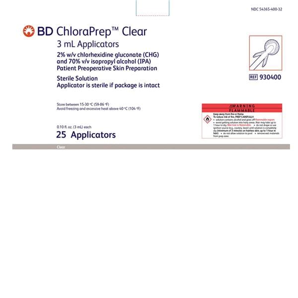 ChloraPrep Scrub Prep Applicator 3mL, 4 BX/CA