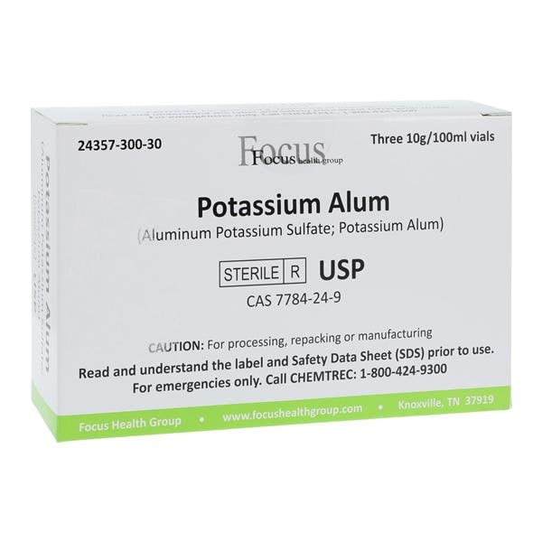 Potassium Alum Injection 10gm/100mL Powder Vial 3/Package, 4 CR/CA