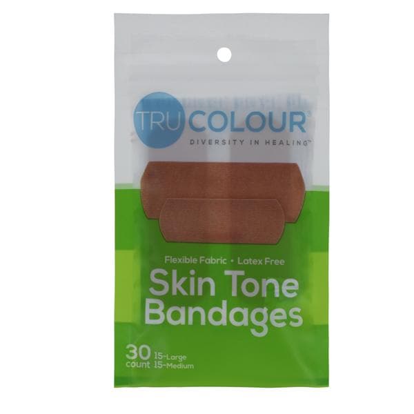 Adhesive Bandage Cotton/Fabric Large Olive/Moderate Brown Sterile 30/Bg, 50 BG/CA