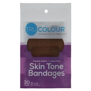 Adhesive Bandage Cotton/Fabric Large Dark Brown/Black Sterile 30/Bg, 50 BG/CA