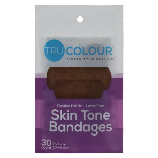 Adhesive Bandage Cotton/Fabric Large Dark Brown/Black Sterile 30/Bg, 50 BG/CA