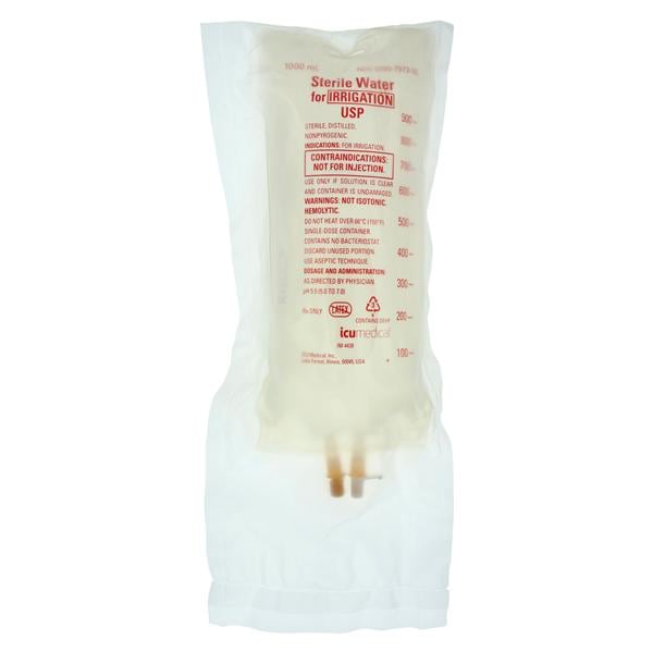 Irrigation Solution Sterile Water 1000mL Flexible Bag Not Made Wi...