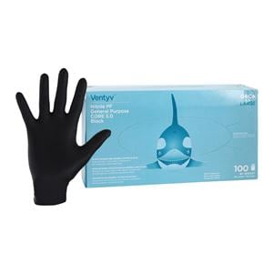 Orca Nitrile General Purpose Gloves Large Black 100/Bx