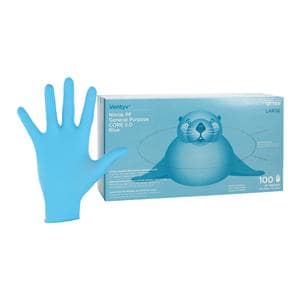 Otter Nitrile General Purpose Gloves Large Blue 100/Bx