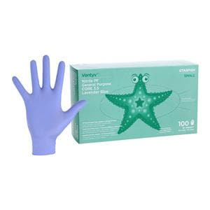Starfish Nitrile General Purpose Gloves Small Lavender Blue 100/Bx