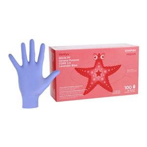 Starfish Nitrile General Purpose Gloves Medium Lavender Blue 100/Bx
