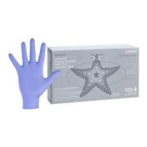 Starfish Nitrile General Purpose Gloves X-Large Lavender Blue 100/Bx