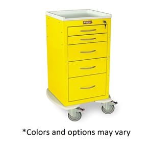 M-Series Anesthesia Cart 22x24.75x40.5" (4) 5" Caster (5) Drawer Elctrnc Kypd Lk