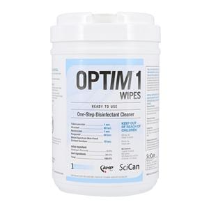 Optim 1 Surface Wipe Cleaner & Disinfectant Large Canister 160/Cn, 12 CN/CA