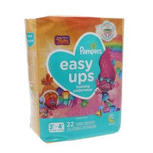 Pampers Easy Ups Training Underwear Moderate Girl 3T-4T 22/Pk