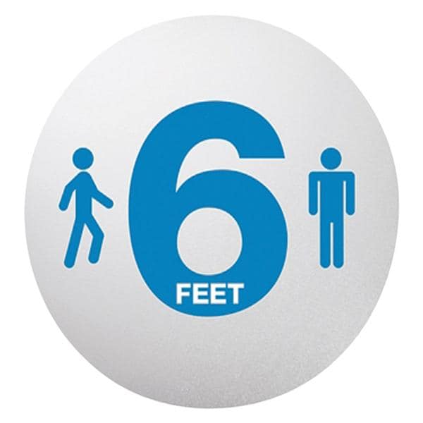 StandSafe 6 Feet Apart Floor Sticker Clear/Blue