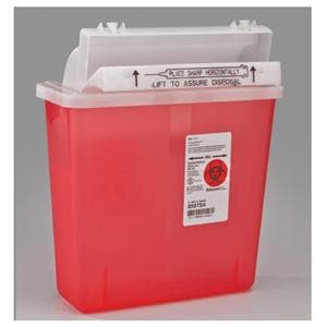 Sharps Bin Red 13x5x11.5" Plastic For Kendall Bin Ea