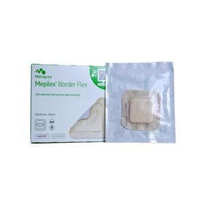 Mepilex Border Flex Slcn/Fm Wound Dressing 3x3 5 Layer Strl Sq Brdrd Adhr Abs