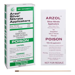Silver Nitrate Topical Applicator 75%/25% Box 100/Package