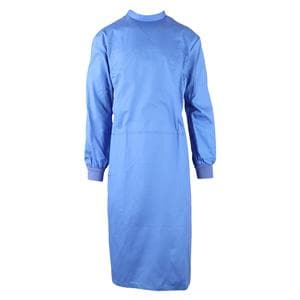 Isolation Gown Adult X-Large Blue Reusable Ea