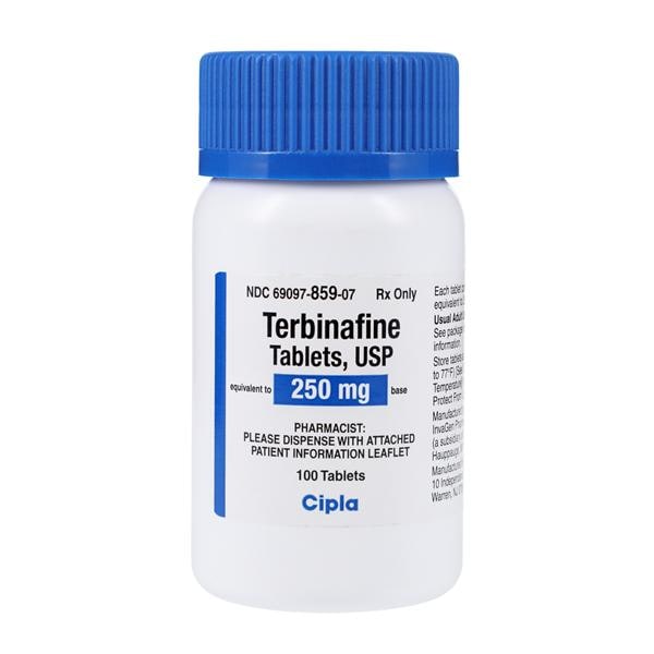 Terbinafine Tablets 250mg Bottle 100/Bottle Each