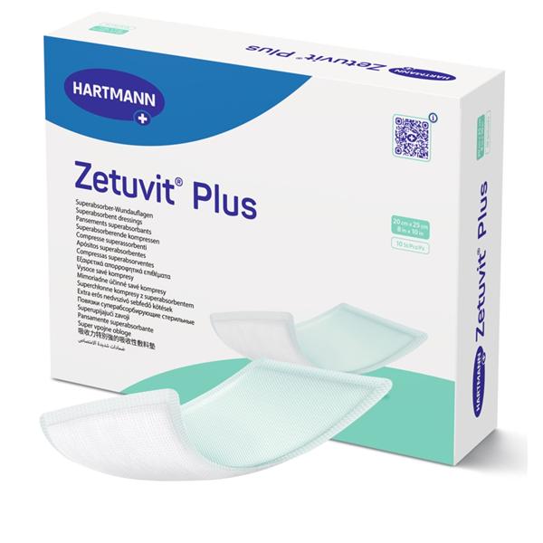 Zetuvit Plus Non-Woven Non-Border Dressing 8x10" Sterile Rectangle Spr Abs