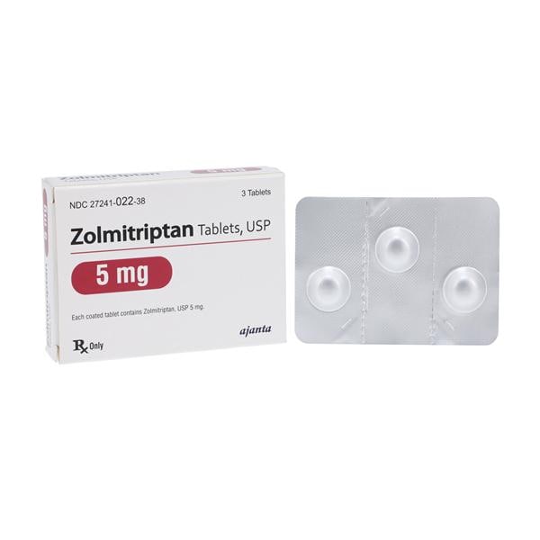 Zolmitriptan Tablets 5mg Unit Dose 3/Package