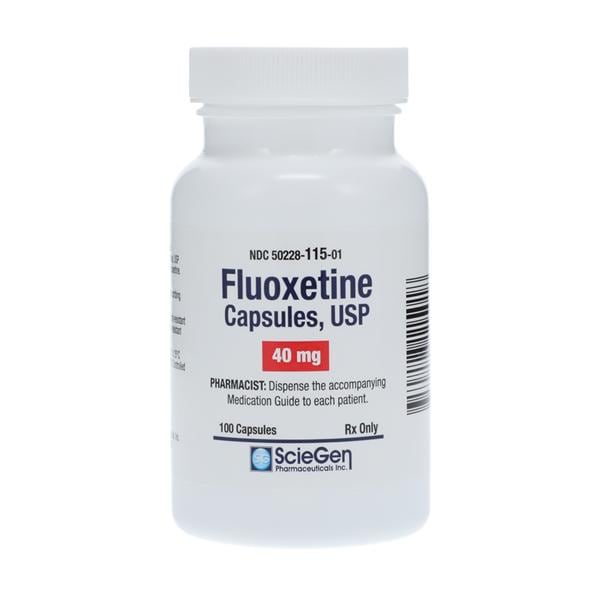 Fluoxetine HCl Capsules 40mg Bottle 100/Bottle Each