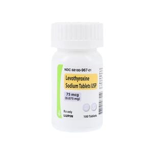 Levothyroxine Sodium Tablets 75mcg Bottle 100/Bottle Each