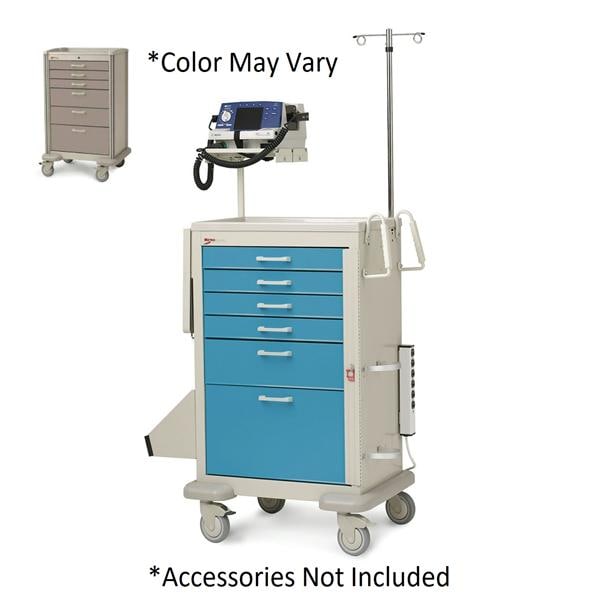 Crash Cart 30x24.125x45" (4) 5" Swivel Caster (4) 3 Drwr/(1) 6 Drwr/(1) 12 Drwr