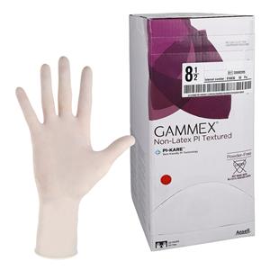 GAMMEX Non-Latex PI Textured Polyisoprene Surgical Gloves 8.5 White 50Pr/Bx, 4 BX/CA