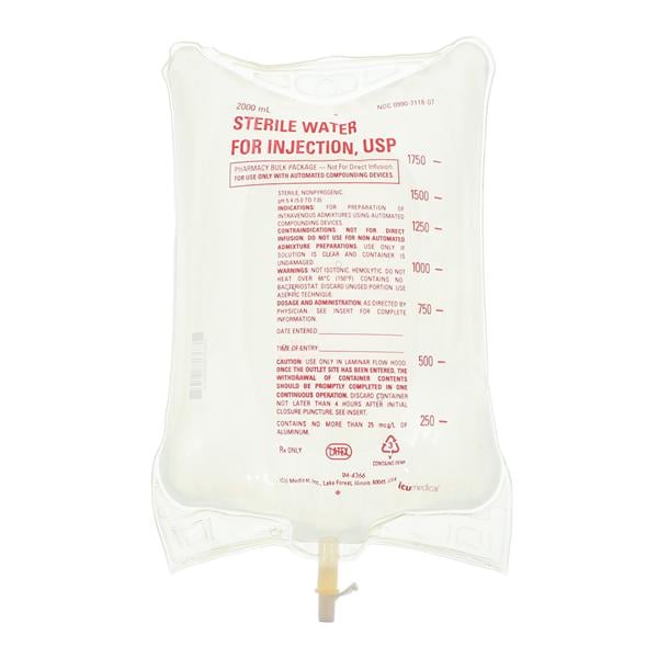 Sterile Water _ 2000mL Bulk Pack _ Not Made With Natural Rubber L...