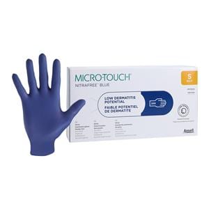 MICRO-TOUCH NitraFree Nitrile Exam Gloves Small Blue Non-Sterile 200/Bx