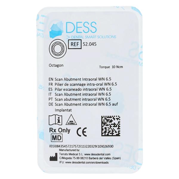 Scan Abutment Intraoral Titanium 6.5 Strumann Tissue Level Ea
