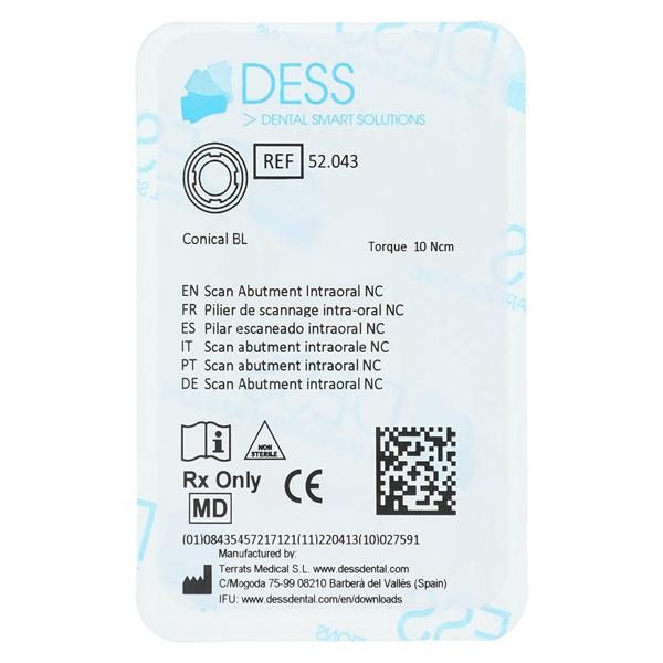 Scan Abutment Body Titanium 3.3 Straumann Bone Level Ea