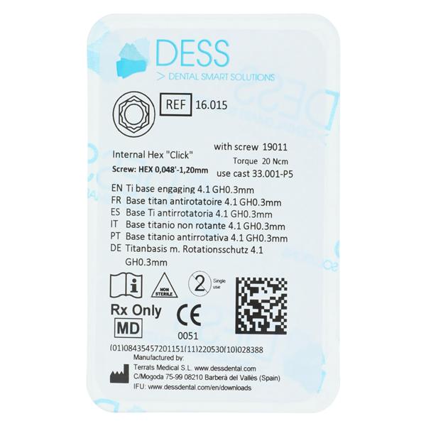 TI-Base Titanium Engaging 4.1 3i Biomet Certain Ea